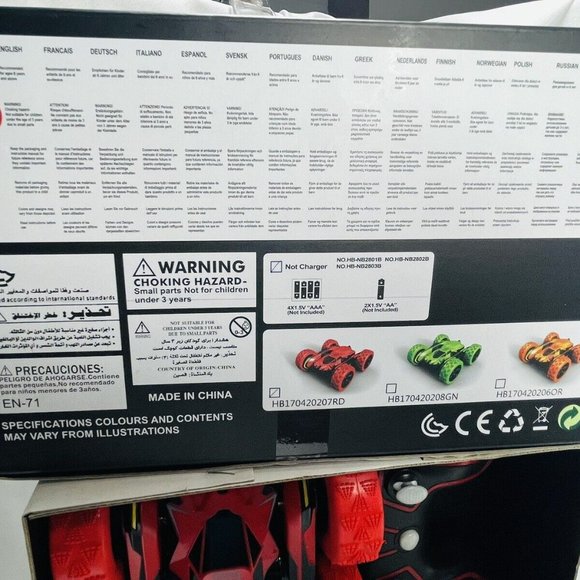 Adam Max Fancy Stunt Toy Red R/C Remote Control 2.4 GHZ, 1:28 Scale - Picture 6 of 12